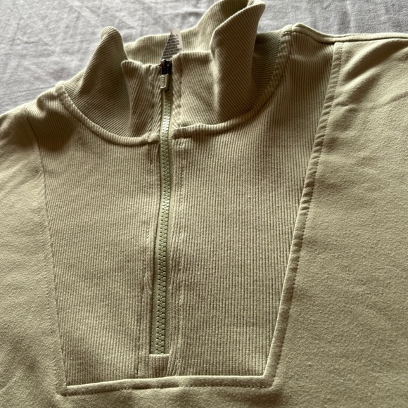 RBX Sweaters - RBX WOMEN GREEN MINT HIGH NECK 1/2 ZIP LONG SLEEVES PULLOVER SIZE L THUMBHOLES